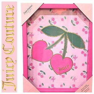 Juicy Couture Home Heart Cherries Pink Framed Wall Decor